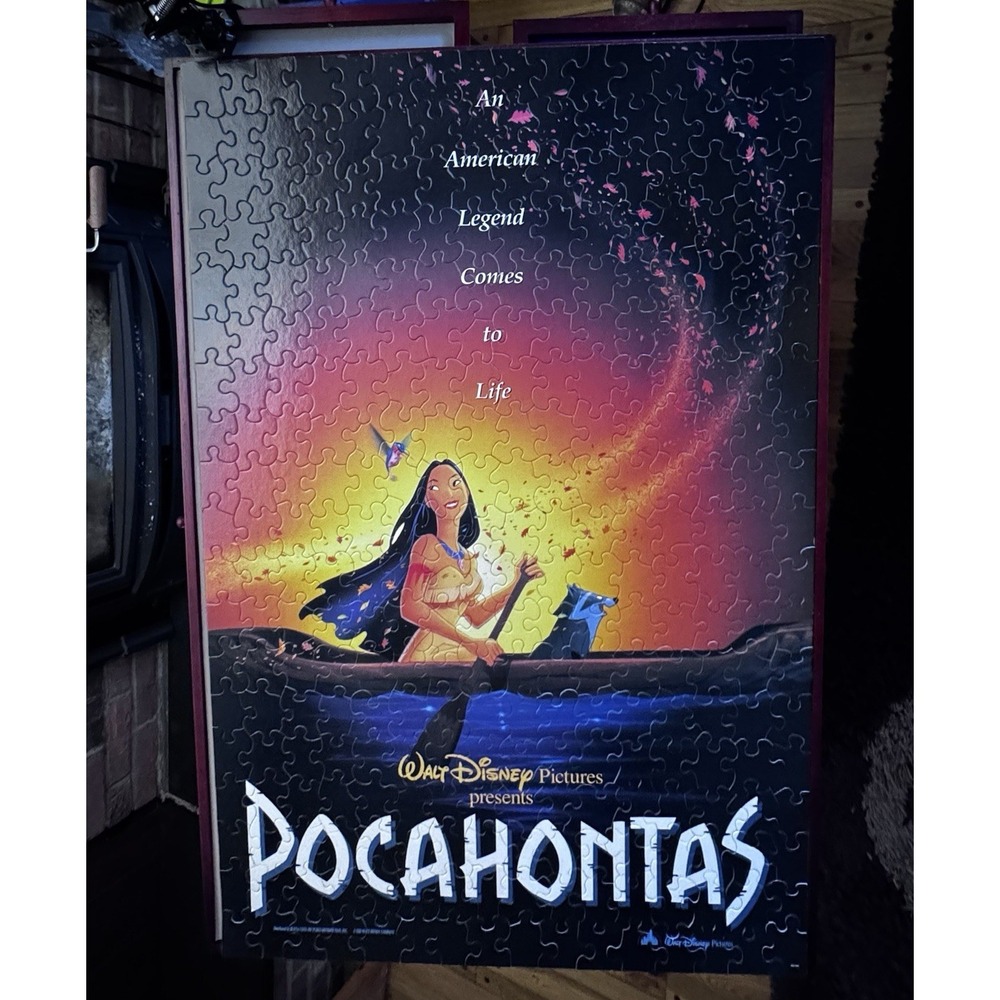 VTG Disney Pocahontas Movie Poster Puzzle 300 Piece Floor Puzzle 2'x3' COMPLETE